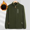 Men's Fleece Jackets for Autumn and Winter, Thick and Loose Stand-up Collar Cardigans with Added Fleece, Fleece Tops, and Sweatshirts