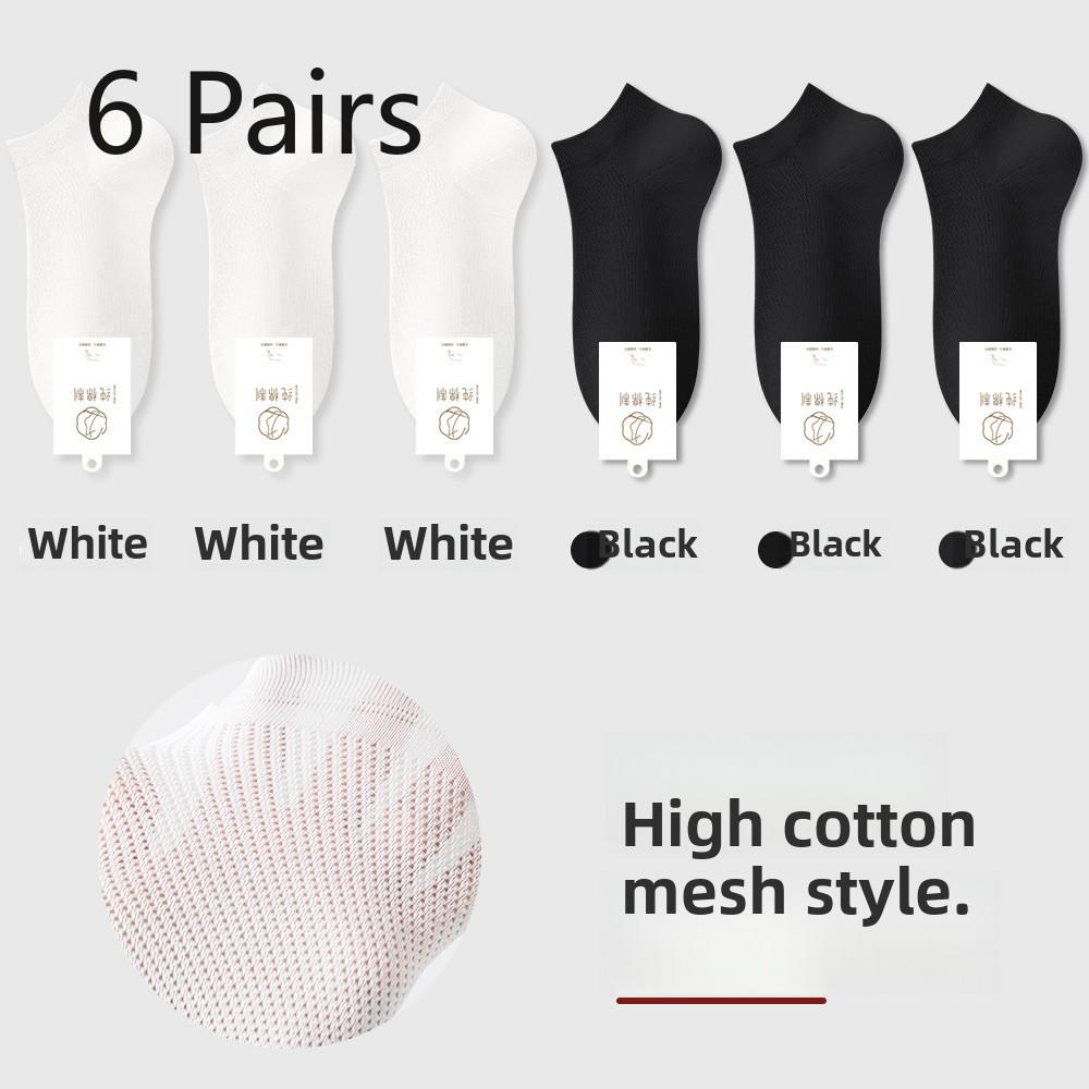 6 Pares Meias Femininas de Verão de Malha Ultrafinas Sem Costura Absorventes de Suor Calcanhar Que Não Desliza