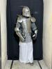 Mittelalterliches Ritterkostüm Rüstungsset mit Barbuta-Helm Cosplay LARP Kostüm