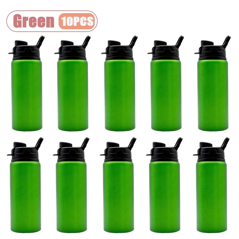1-10PCS 600ml Aluminum Sports Water Bottle Leak Proof Lightweight Design for Cycling Hiking Gym BPA Free Canteen