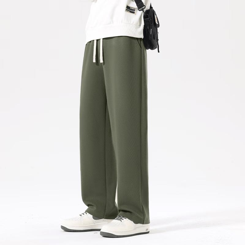 MINISO Men's Solid Color Loose Straight-Leg Casual Athletic Pants