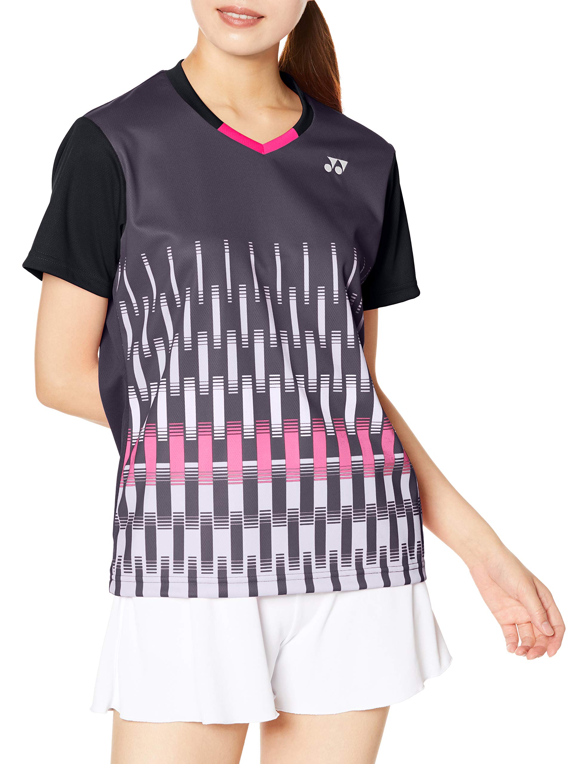 

Short Sleeve Shirt Game Shirt Black Japan S to Japanese size [YONEX] (Regular) Women s (007) (equivalent S)