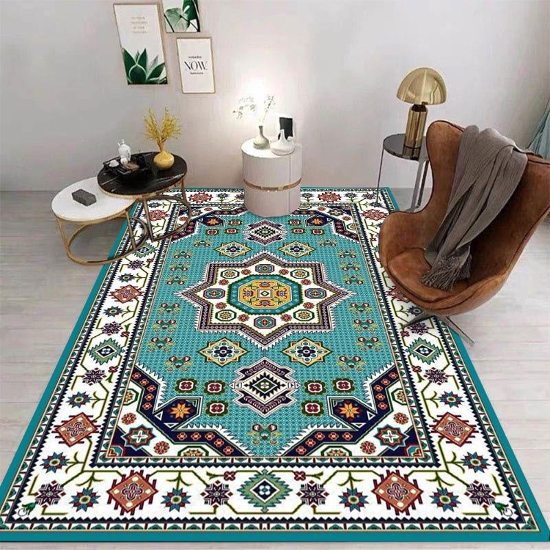 Böhmisch Persisch Großer Flächenteppich Weich Rutschfest Abriebfest für Innen- und Außenmatten Wohnzimmer Schlafzimmer Leicht zu Reinigen