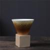 Rough Pottery Mug Creative Cup Ins Style Cup Ceramic Retro Coffee Cup Milk Tea Drink Cups Includes Base