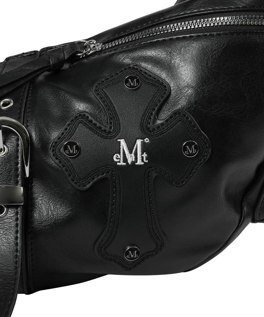 Mucent Strum Cross Leather Belted Shoulder Bag Unisex