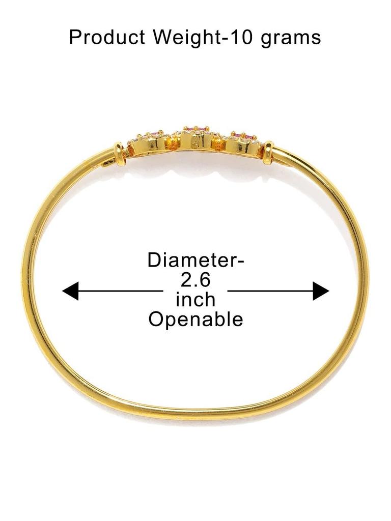 Vergoldeter mit Zirkonia besetzter Kada für Damen