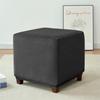 Premium 1PC Soft Velvet Ottoman Stool Cover Stretch Square Footstool Covers Living Room All-inclusive Footrest Slipcovers housse de pouf