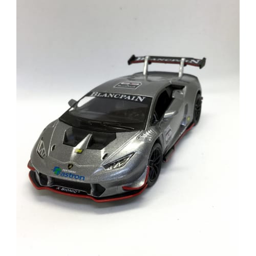 

KiNSMART 1/36 Lamborghini Huracan Super Tropheo (Silver) Pullback Miniature Car Diecast