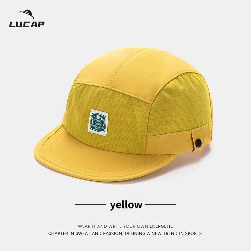 1Pc Retro 5-Panel Splicing Baseball Cap For Men And Women Summer Thin Breathable Sunscreen Sunshade Hiphop Patch Quickdrying Hat
