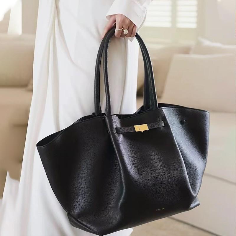 Niche Wing Bag Simple Fashionable Tote High-quality Large-capacity Lychee Pattern Casual Shoulder