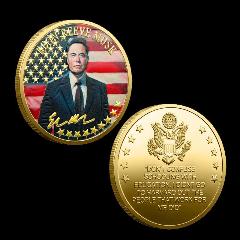 Musk Commemorative Coin Collection Commemorative Badge Enthusiast Collection Graduation Season Day Gift