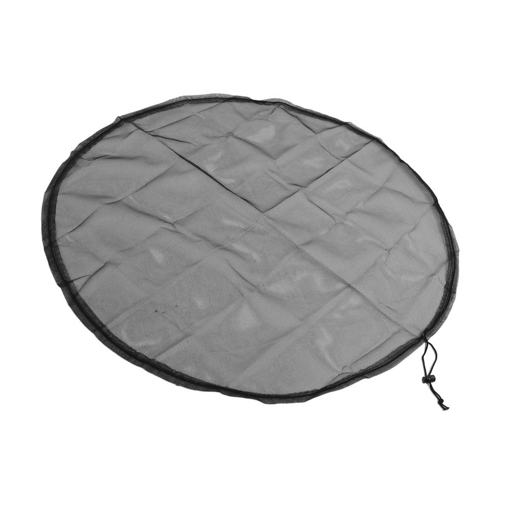2PCS Water Collection Mesh Cover Black Netting Screen Drawstring 37in Prevents Bugs   Protector for Rain Buckets Garden