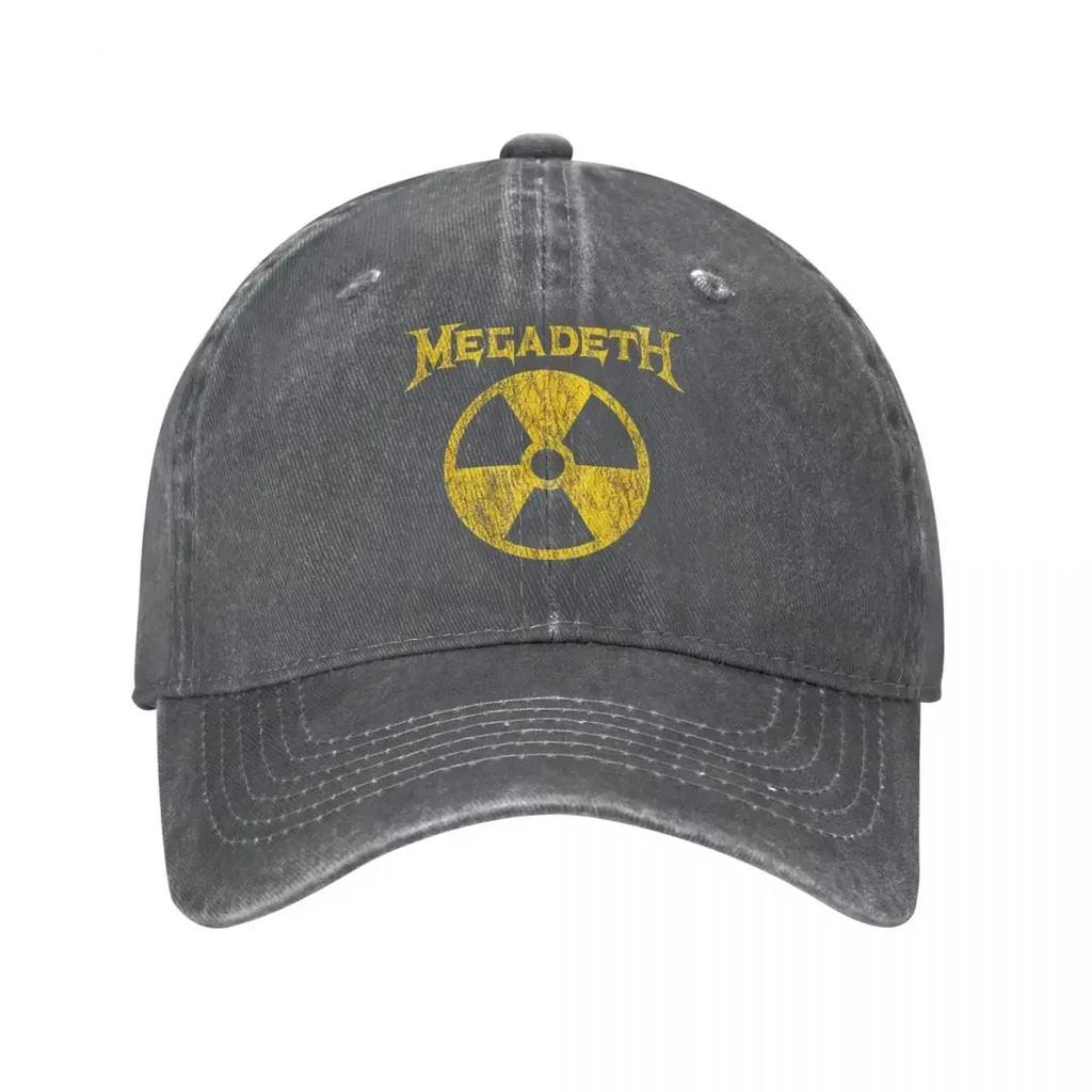 Retro Nuclear Metal Rock Band Baseball Cap Unisex Distressed Cotton Snapback Cap Megadeths Outdoor Workouts Caps Hat