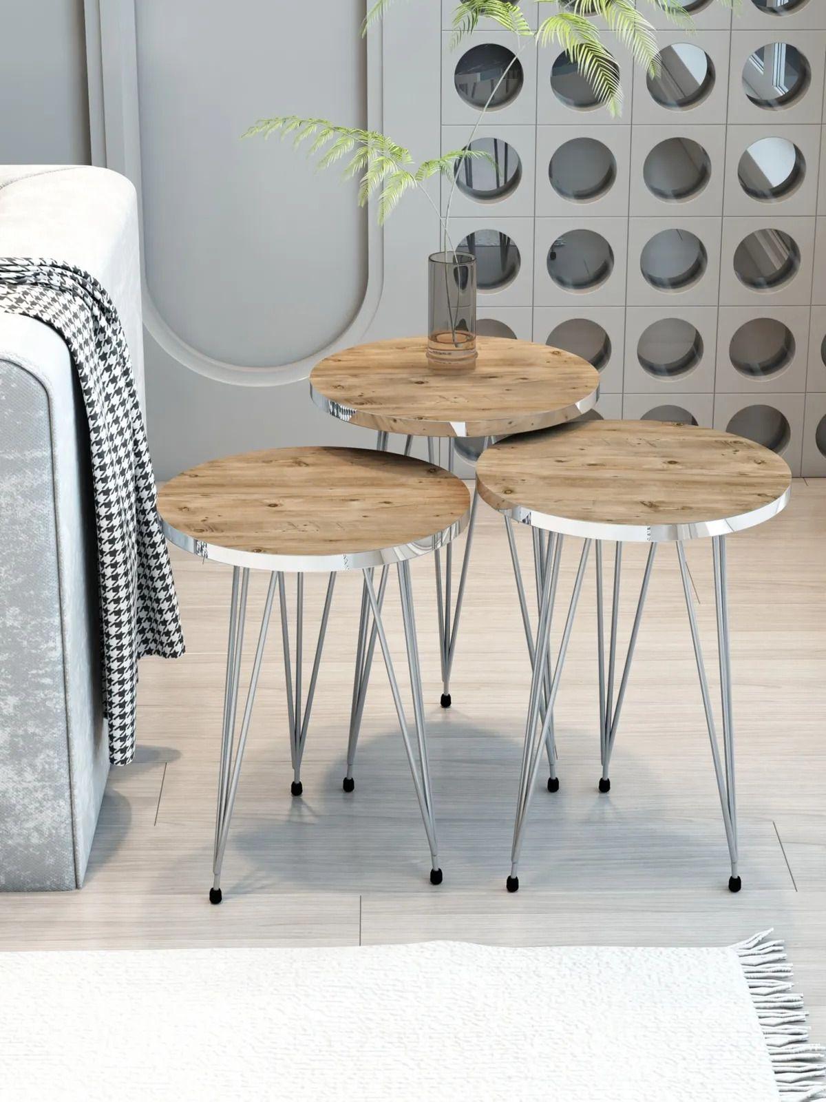 

Набор из 3-х раскладных столов, круглых 3-х журнальных столиков, журнальных столиков с деревянным дизайном и мраморным узором, аксессуаров для мебели для дома, офиса и гостиной