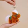 Cute Zodiac Horse Keychain Plush Toy Kawaii Stuffed Doll Bag Pendant Decoration Backpack Hanging New Year Gift