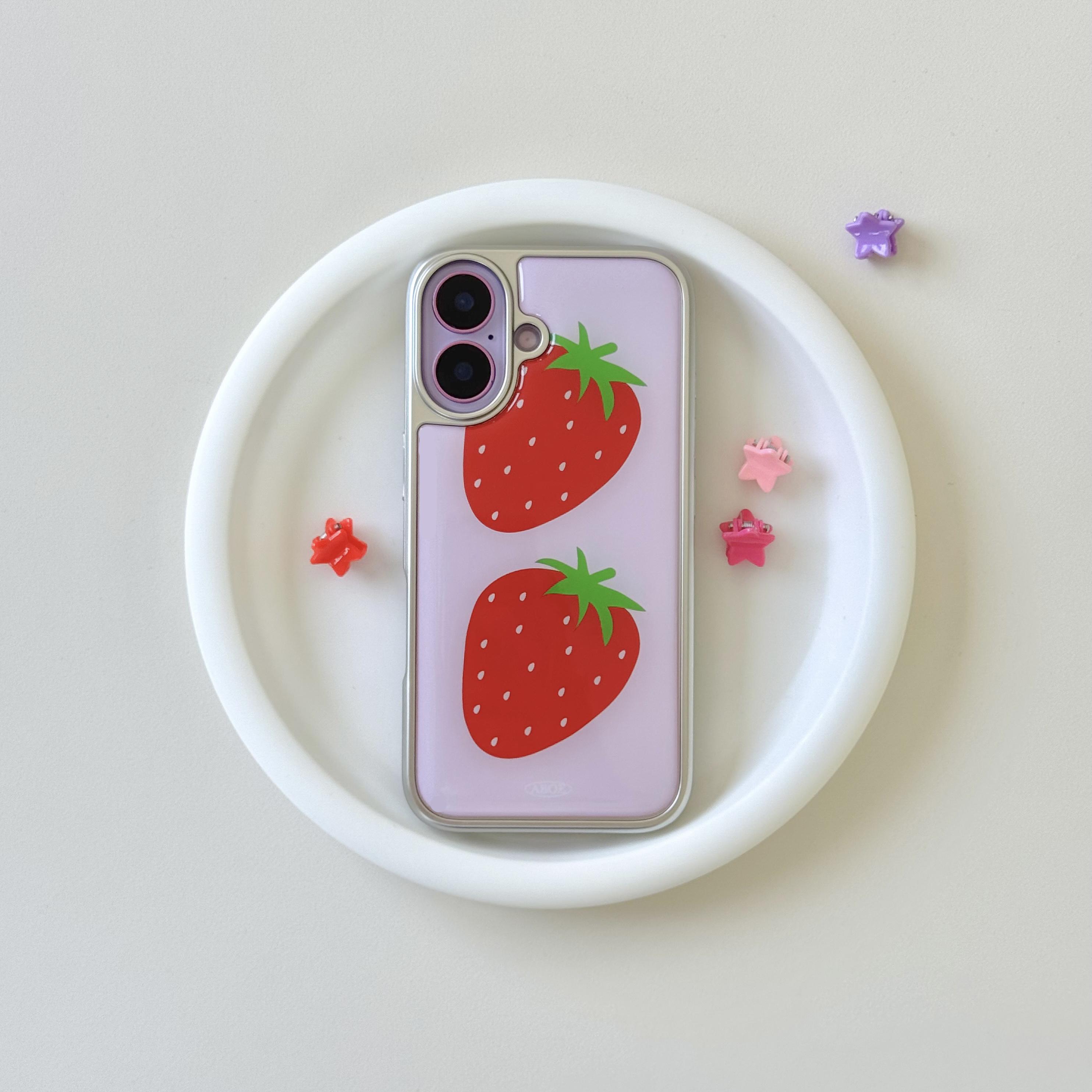 

HOT Luxury Clmj SUMMER STRAWBERRY Phone Case for iPhone 17 16e 16 15 14 13 12 11 Pro Max X XR XSMAX 8 7 Air Plus Luxury Clear iPhone 16