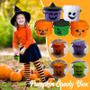 Halloween Pumpkin Bucket Mini Candy Jar Decoration Nostalgia Bucket Candy Jar Trick or Treat Basket Halloween Small Candy Bucket