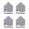 Christmas Dining Room Chair Back CoversGray Santa Hat Chair Slipcovers For Holiday Wedding Home Decoration Dropshipping