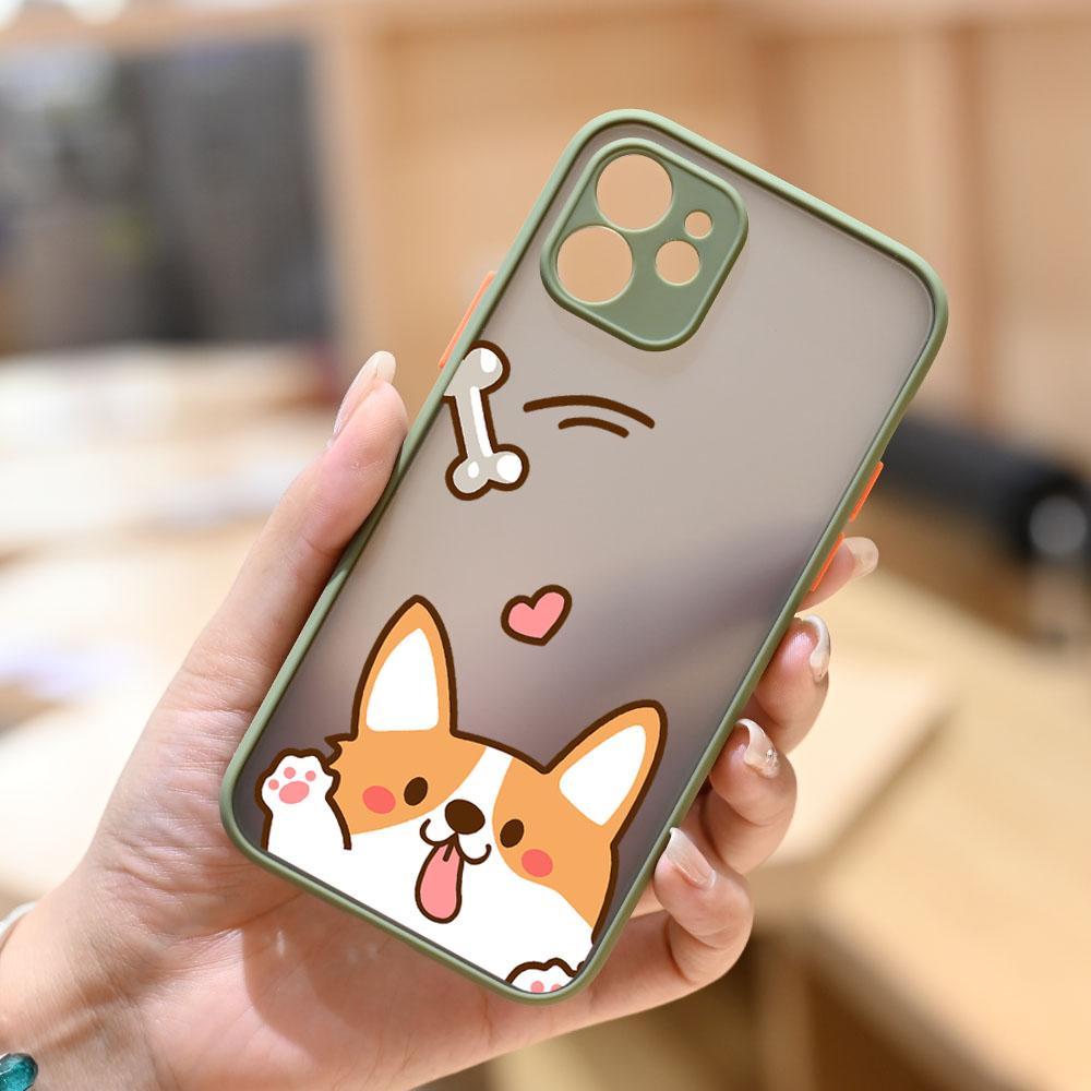 Roztomilý Krásný Vzor Psa Corgi Nárazuvzdorný Kryt na Telefon pro APPLE iPhone 11 12 13 14 Pro XS Max XR X 7 8 Plus SE Mini Silikonový Kryt
