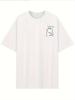 Simple Bear Print Short-sleeved T-shirt Casual and Versatile Style Suitable for Women's Daily and Outing Wear