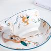 Abay Fawn Motif Ceramic Dinner Plate Set