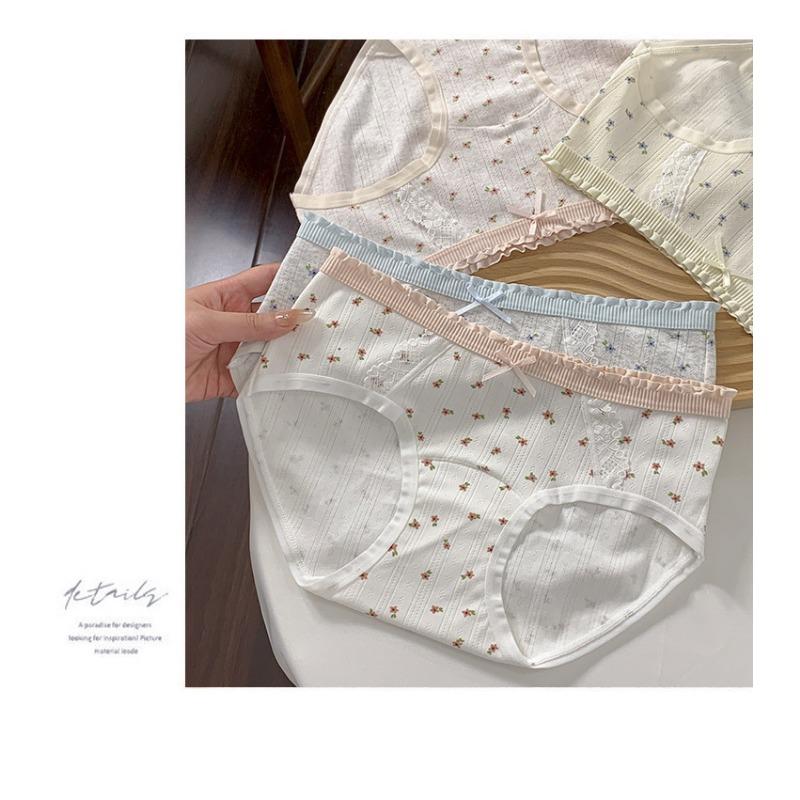 Women Mid Waist Pure Cotton Antibacterial Extended Crotch Plus Size Underwear