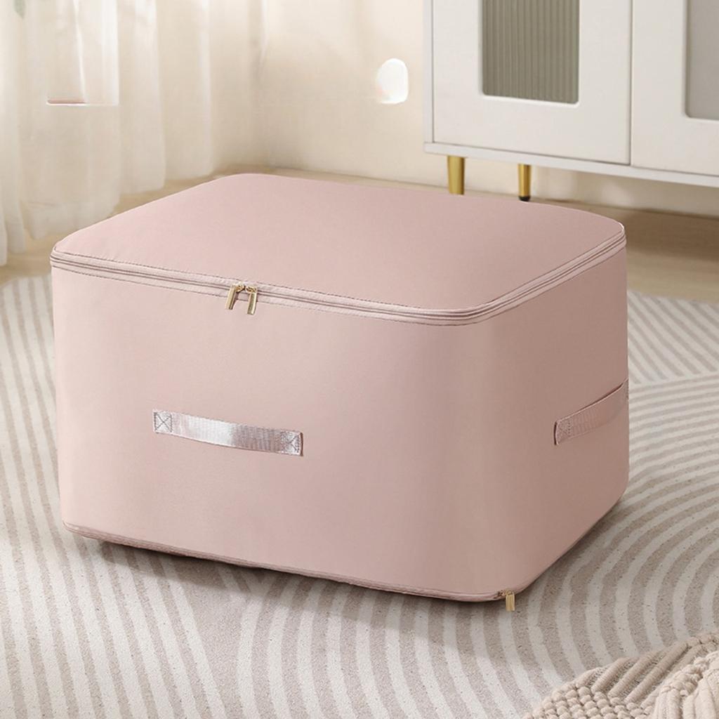 Space Saving Self Compressing Storage Bag - Large Capacity Durable Storage Bag, Dustproof Polyester Material Double Zipper Design, Linen Storage Bag