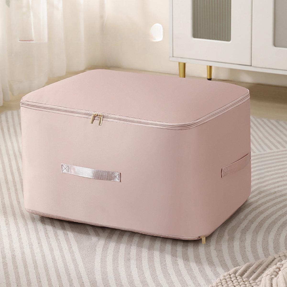 

Компактный самосжимающийся мешок для хранения - Прочный мешок для хранения большой вместимости, Пыленепроницаемый полиэстеровый материал, Дизайн с двойной молнией, Мешок для хранения белья 42 * 30 * 18cm розовый