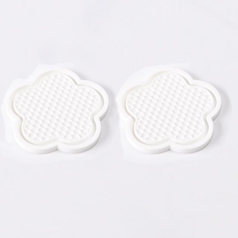 2PCS Car Cup Insert Coaster Flower Shaped Silicone Waterproof Non-Slip Sift-Proof Spill Saucer For Most Car Interior Accessories