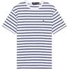 Polo Striped Crew Neck Short Sleeve T-Shirt Men Tops White 710934662016
