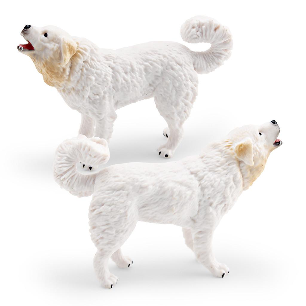 Pvc Realistic Pyrenees Mountain Dog Figure Toy For Childrens Learning And Home Decor