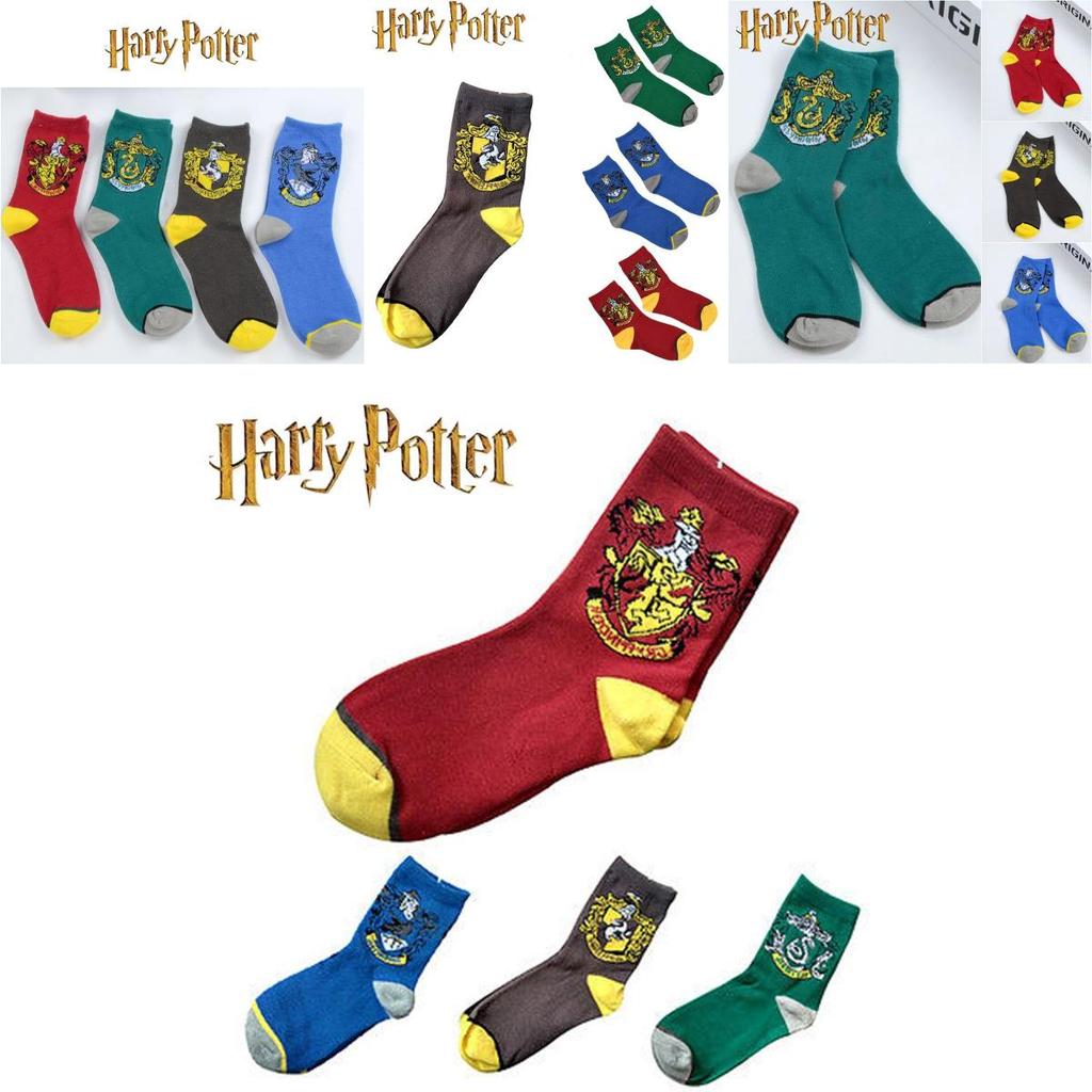 Meias Longas de Tricô de Algodão Harry Potter Unissex Estilosas Para Fãs de Slytherin Gryffindor