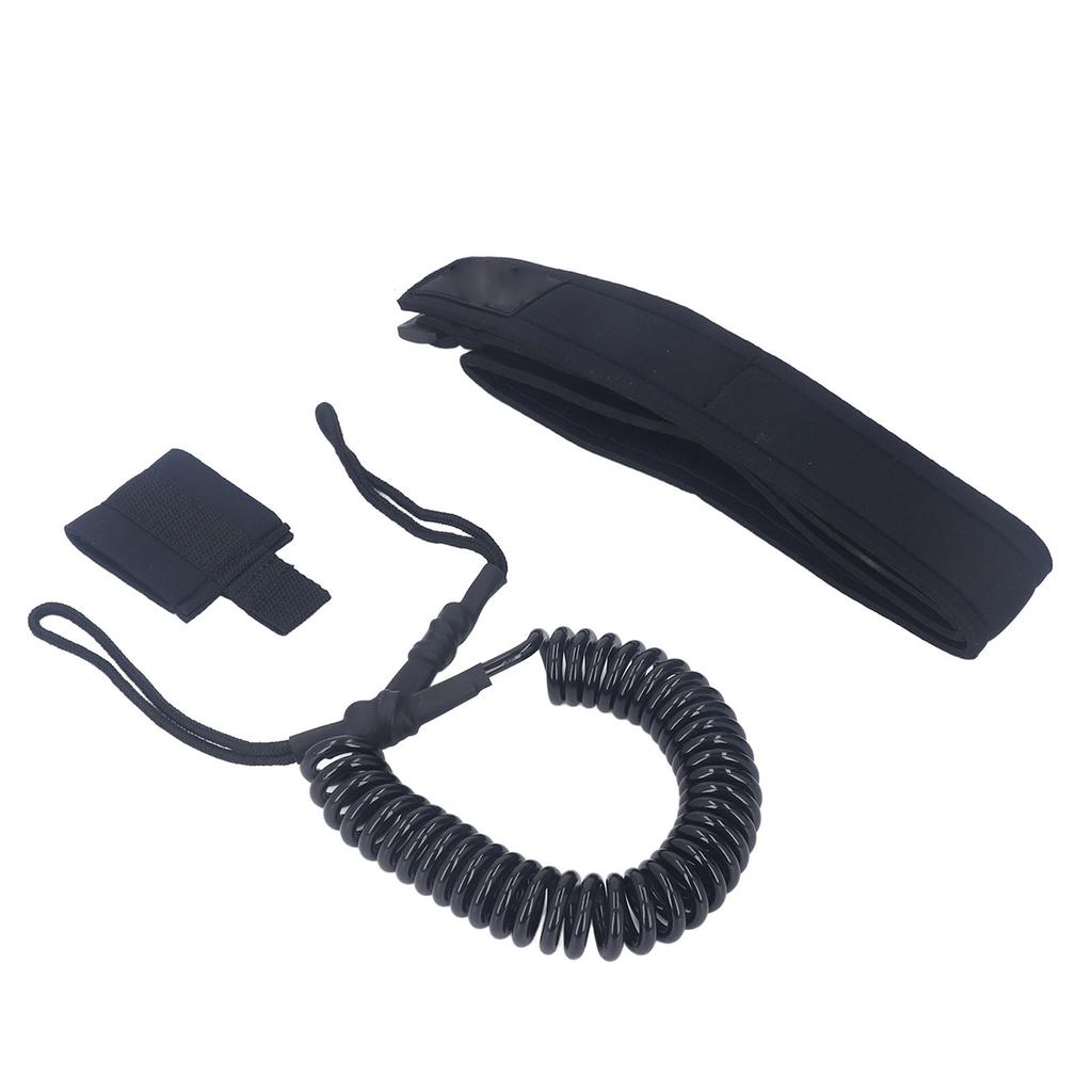 6mm Surfboard Leash Reliable High Strength TPU Coiled Spring Waist Safety Rope for Water Sport