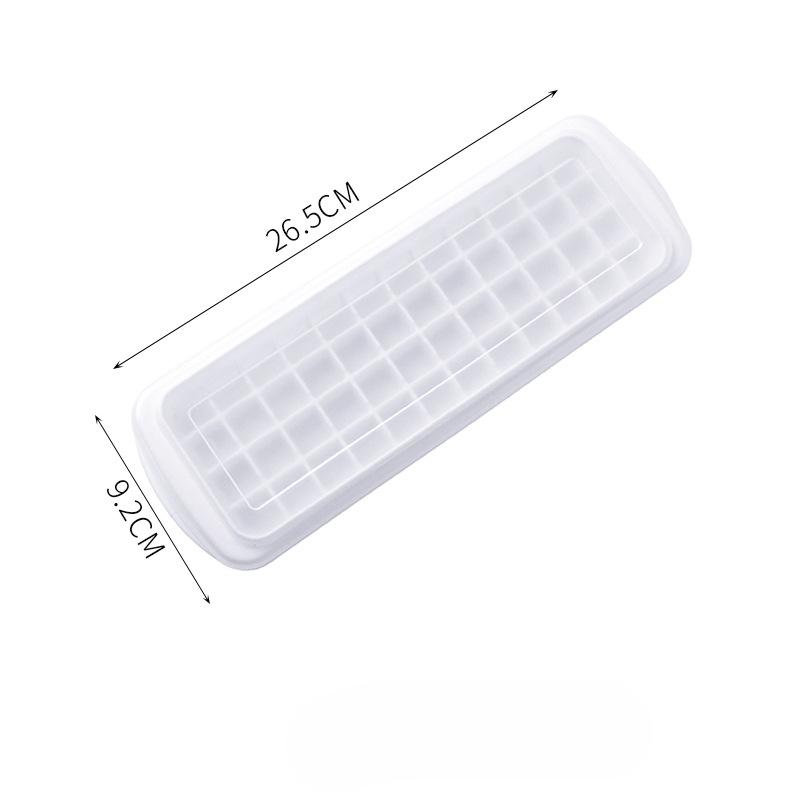 Eiswürfelschale, weiß, mit Deckel, selbstgemachte essbare Eiswürfelform, Silikon-Eisbox, Presse, einfache Freigabe, Heim-Eisbox