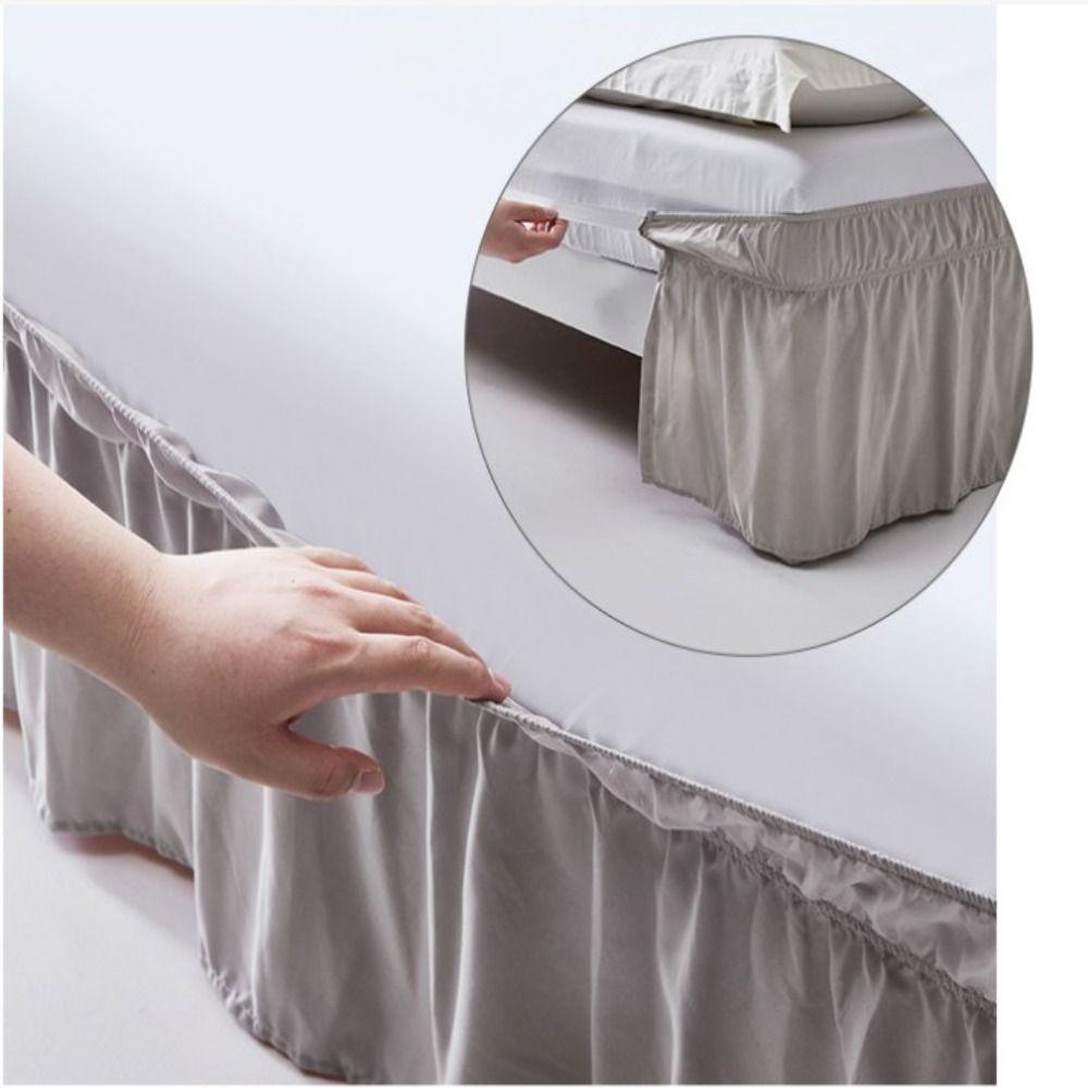 Polyester Bed Skirt Elastic Bed Side Skirt Accessories Bed Ruffles  Home