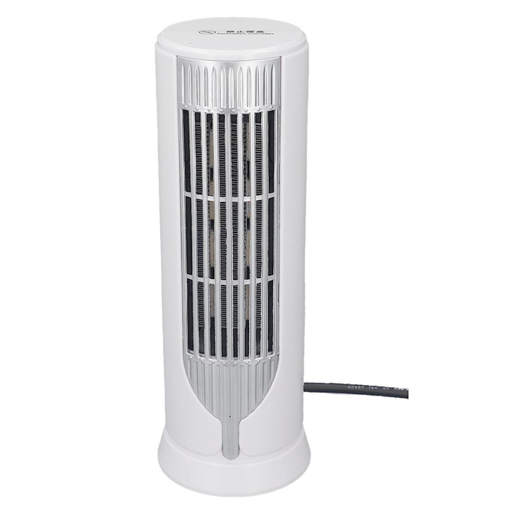 Grzejnik wieżowy do użytku wewnątrz pomieszczeń, ceramiczny, PTC, 1000 W, cichy, 2-poziomowy, mały grzejnik, biały