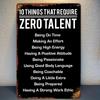 Vintage Metal Tin Sign "10 Things That Don'T Require Talent" - Iron Wall Art Decoration for Living Room, Bar, Restaurant, Café
