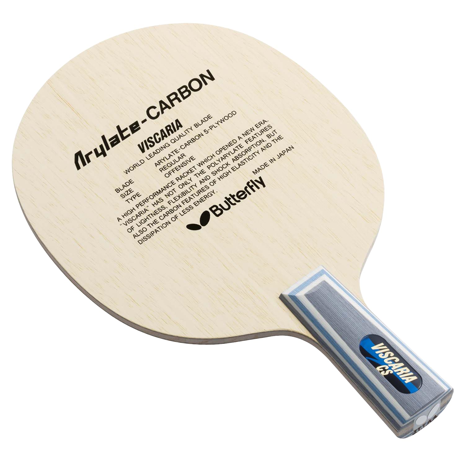 

Накладка Butterfly Table Tennis Viscaria Chinese 24010 Racket, CS, Ручка-перо, Атакуюча,