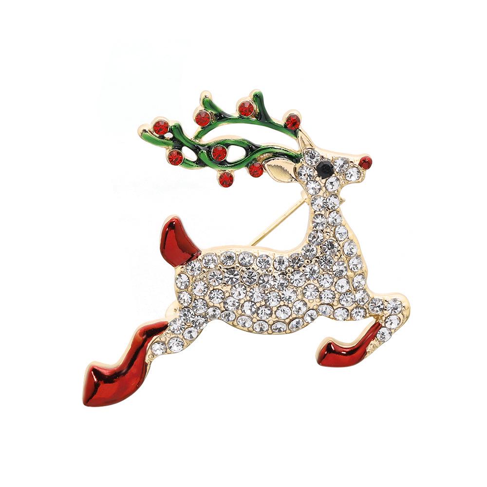 Versatile Cartoon Christmas Tree Brooch with Alloy & Diamonds for Halloween & Christmas