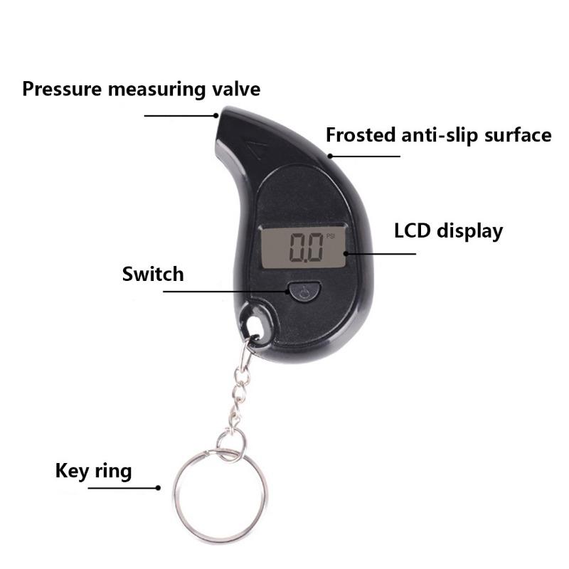 ABS 5-100 PSI BAR Digital Auto Wheel Tire Air Pressure Gauge Meter Test Tyre Tester For Vehicle Motorcycle Car