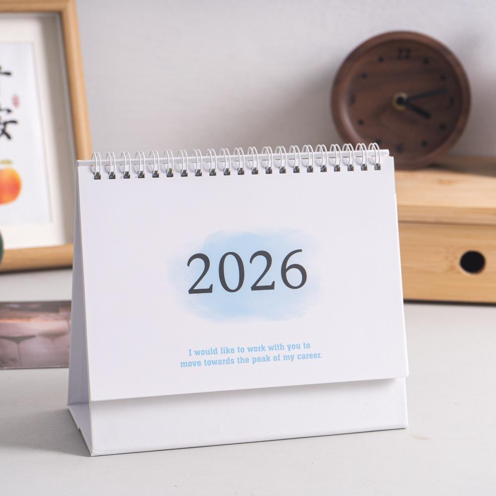 New Coil 2026 Desk Calendar Portable Monthly Daily Planner Mini Calendar English Calendar Books Office School Supplies