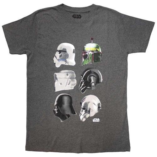 STAR WARS Unisex Adult Helmet Profiles T-Shirt