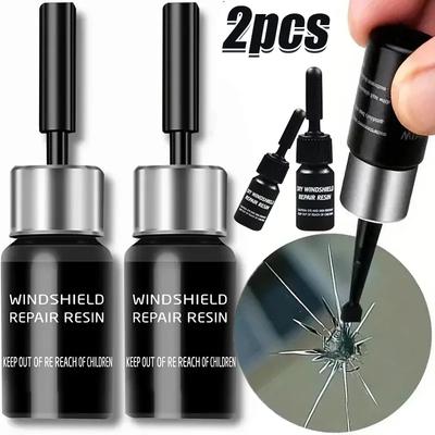 Windschutzscheiben-Reparaturset für Glas Autoglas DIY Windschutzscheiben-Werkzeug zum Beheben von Steinschlägen Rissen Sternförmige Risse Nano-Flüssigkeits-Füller