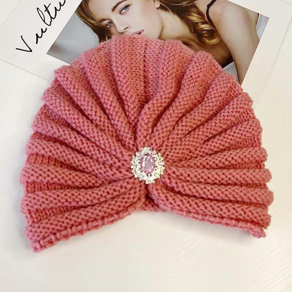 Winter Warme Hijab-Kappen Weiche Strickmützen Modische Turbanmütze für Damen