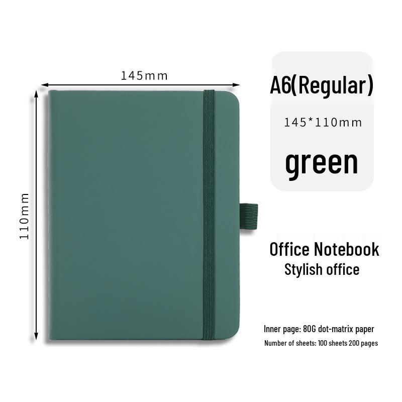Custom A5 Business Meeting Notebook with Elastic Band and Logo Design