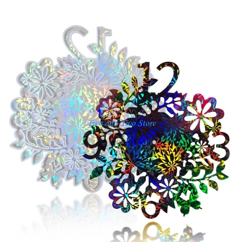 HX6F Eye catching Flower Clocks Creating Resin Moulds Silicone Mold for Craft Lovers