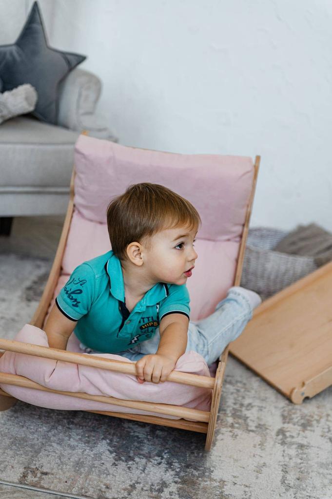 Wooden rocker Moon natur wood