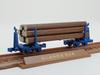 Eisenbahn-Sammlung Tetsuro Schmalspur 80 Katze Berg Wald Eisenbahn Diesellokomotive mit Weißem Personen- und Holztransportwagen B Diorama Zubehör