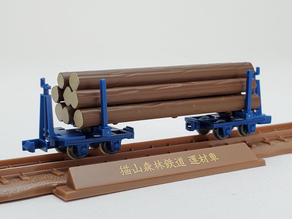 Eisenbahn-Sammlung Tetsuro Schmalspur 80 Katze Berg Wald Eisenbahn Diesellokomotive mit Weißem Personen- und Holztransportwagen B Diorama Zubehör