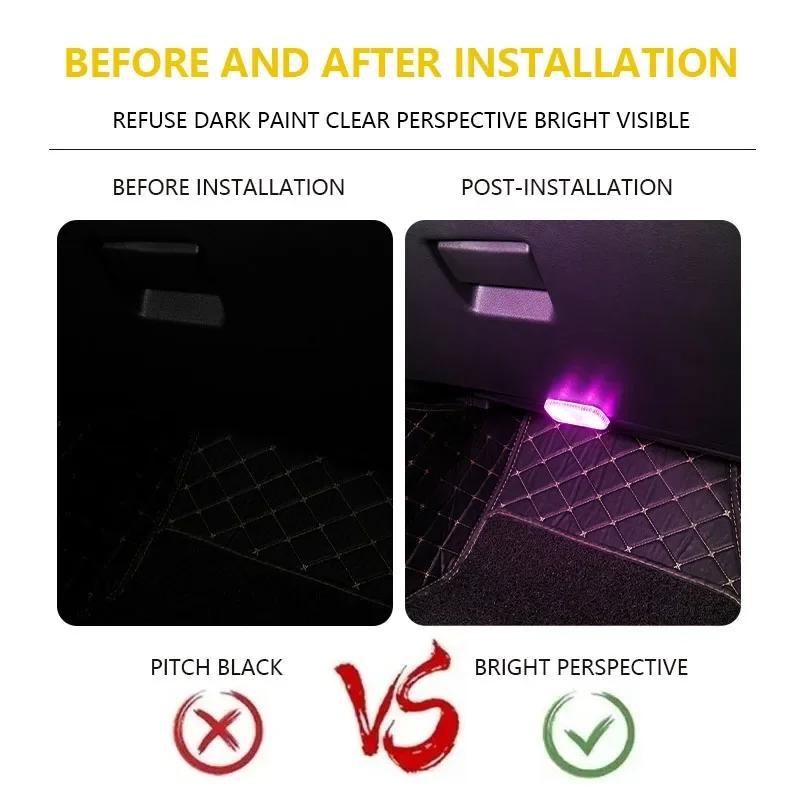 Auto Innenleuchten Fingerberührungssensor Mini LED Leselampe Kabelloses Touchlicht USB-Aufladung Auto Dach Atmosphärenlampe